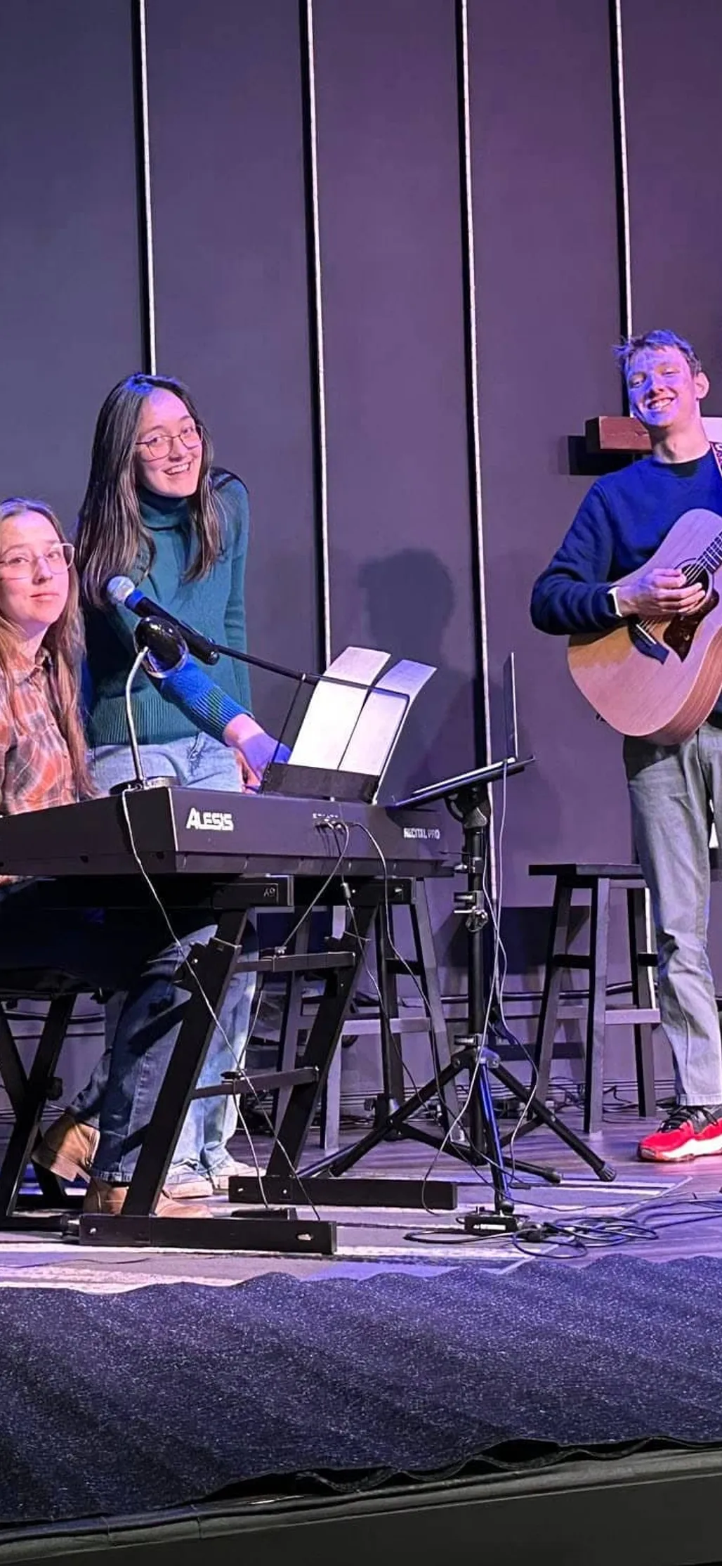 worship team smiling